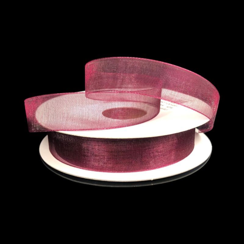 5/8&quot;x25yd Organza Ribbon Burgundy