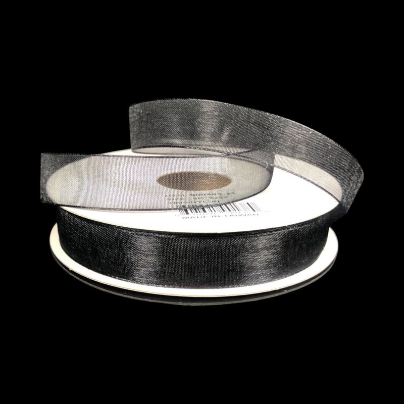 5/8&quot;x25yd Organza Ribbon Black