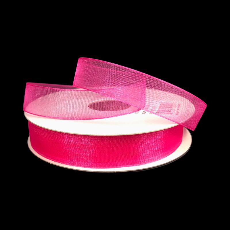 5/8&quot;x25yd Organza Ribbon Fuchsia