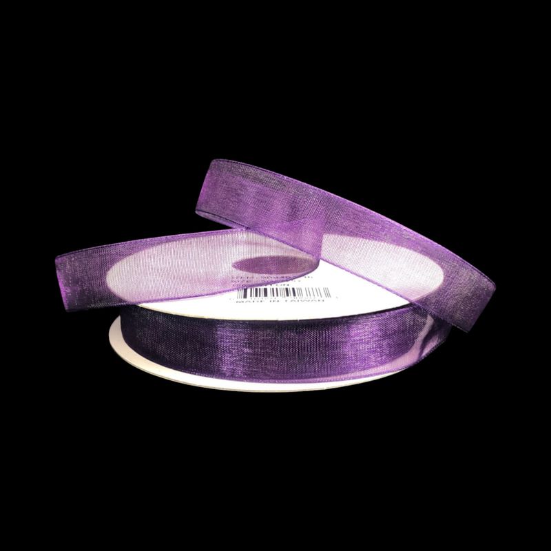 5/8&quot;x25yd Organza Ribbon Eggplant