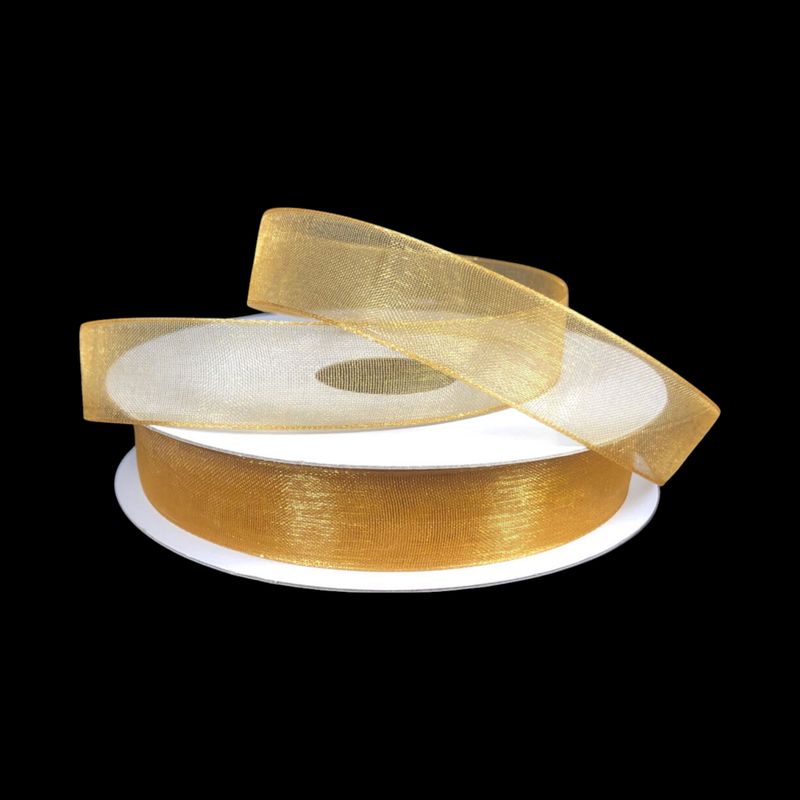 5/8&quot;x25yd Organza Ribbon Gold