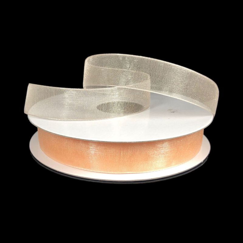 5/8&quot;x25yd Organza Ribbon Peach