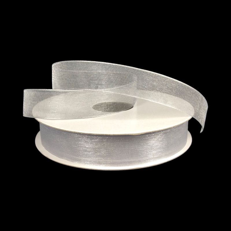 5/8&quot;x25yd Organza Ribbon Silver