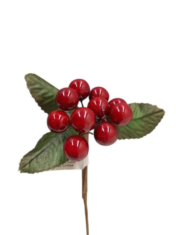 1pc 4.5&quot; Berry Cluster Cranberry