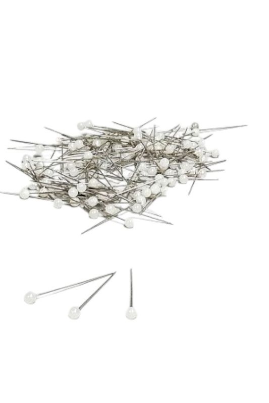 144pc 1.5&quot; 4mm Pearl Corsage Pins White