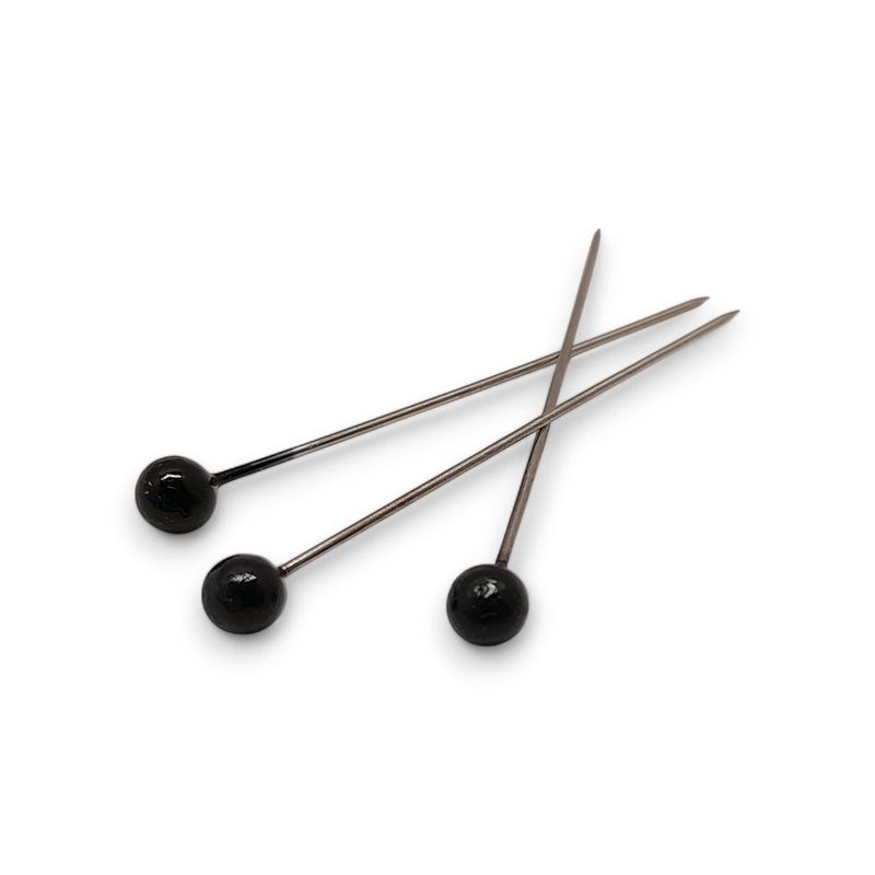 144pc 1.5&quot; 4mm Pearl Corsage Pins Black