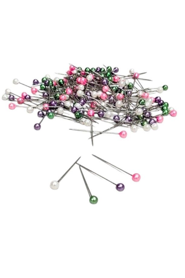 144pc 1.25&quot; Pearl Pins Pink/Purple/Green/Ivory