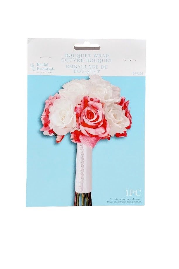 Bouquet Wrap W/Pearl Trim White