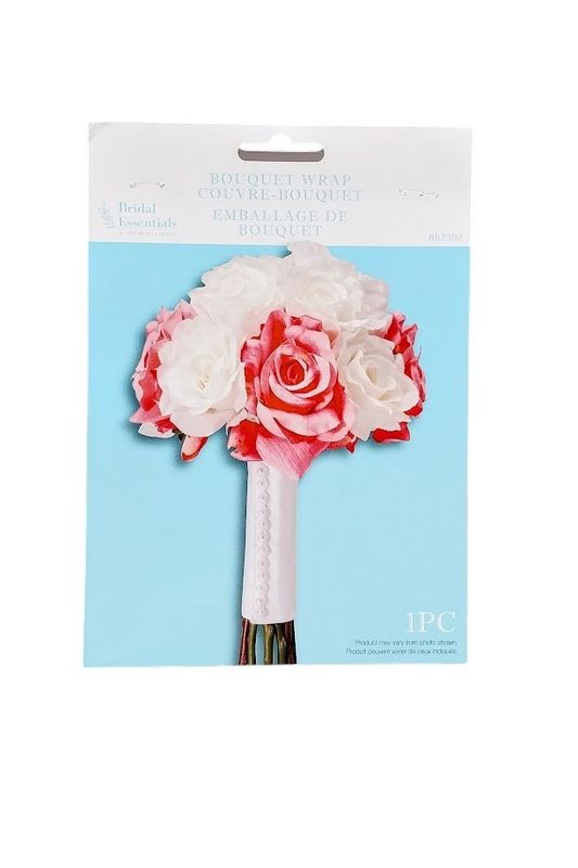 Bouquet Wrap W/Pearl Trim White