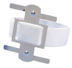 Elastic Wristlet/Kaber Clip White