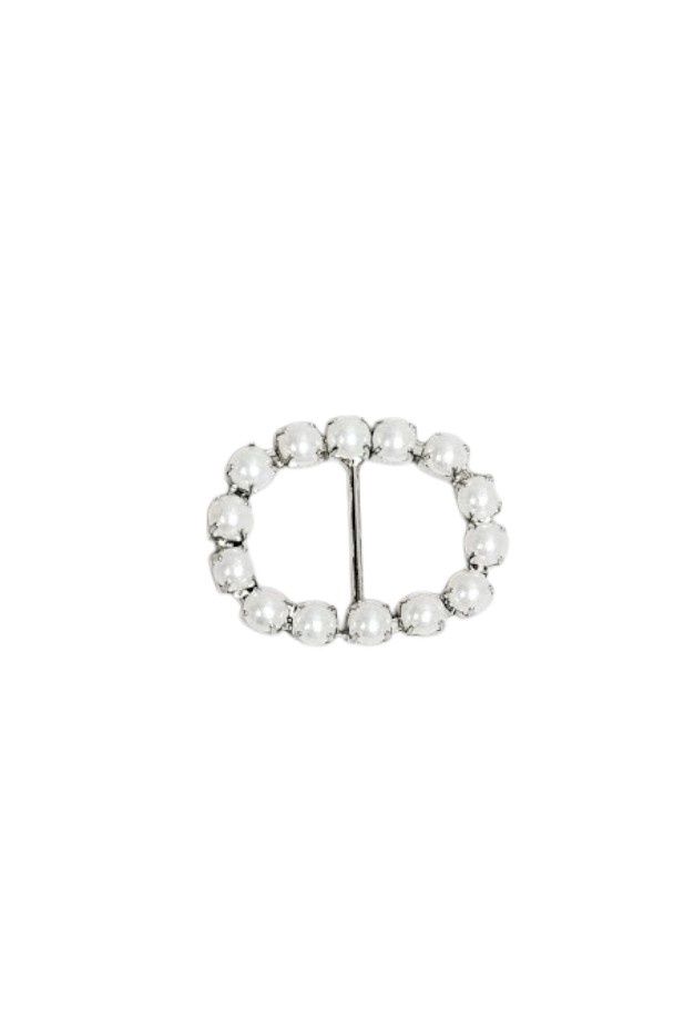 3pc Pearl Buckles White