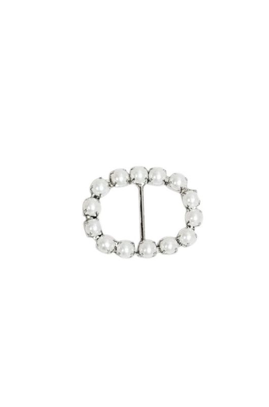 3pc Pearl Buckles White