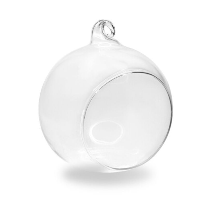 3.5&quot; DIY Glass Ornamental Terrarium Ball w/3.8&quot; Opening Clear