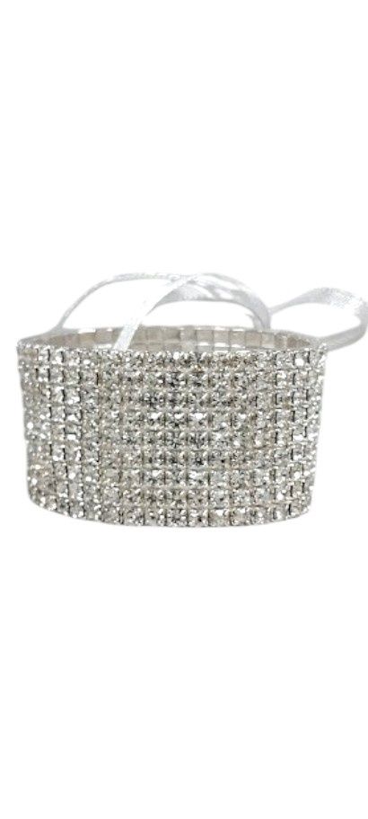 9 Row Wristlet w/Plastic Pad/Ribbon Crystal