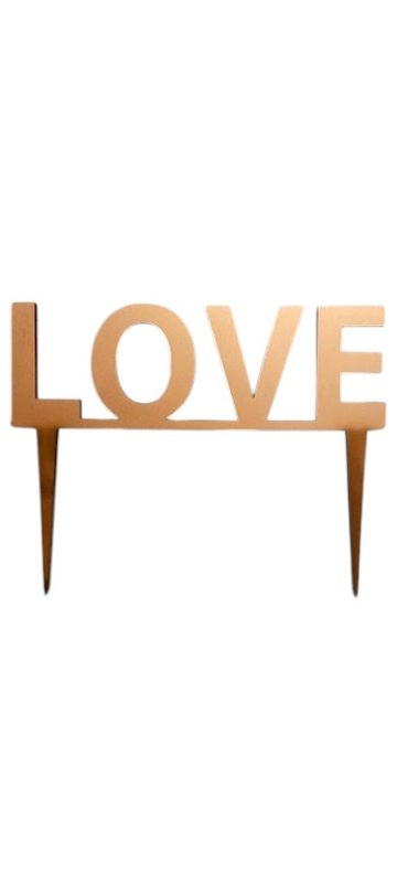 5.5&quot;x4.5&quot; Love Cake Topper Copper