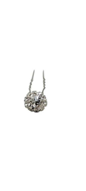 12pc 2.75&quot; Diamond Flower Rhinestone Hair Pins Crystal