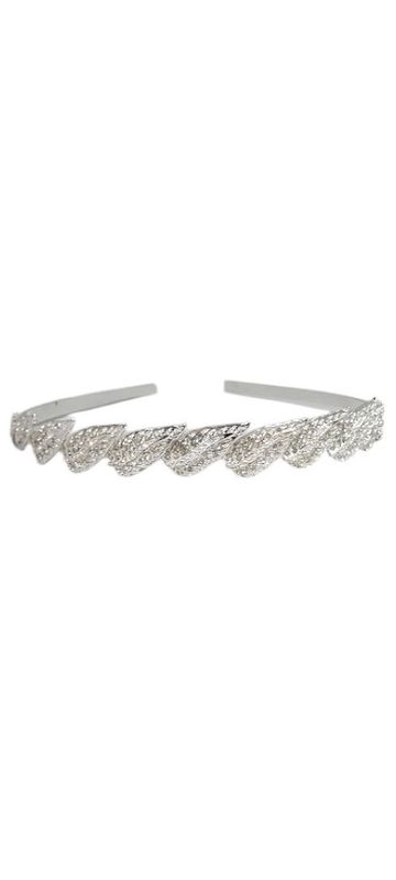 Rhinestone Leaf Headband Crystal