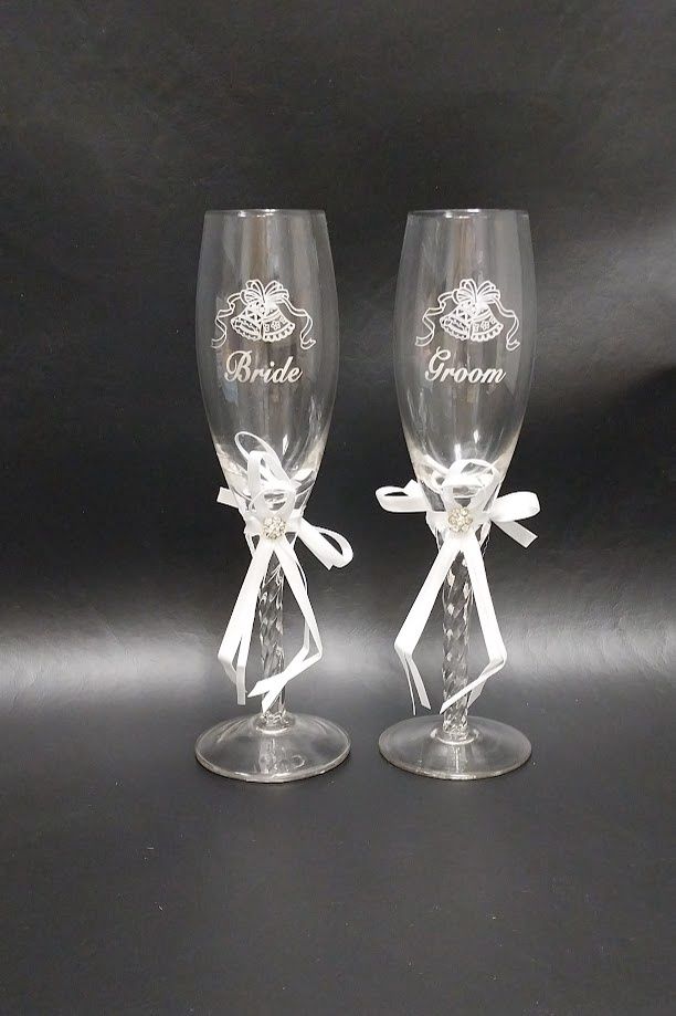Champagne Flute Set White