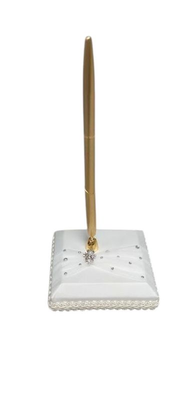 Pen Set w/Pearls/Rhinestones White/Gold Pen Set w/Pearls/Rhinestones White/Gold
