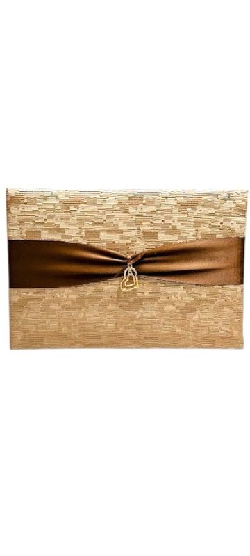 9.75&quot;x6.25&quot; Guest Book w/Hearts Gold