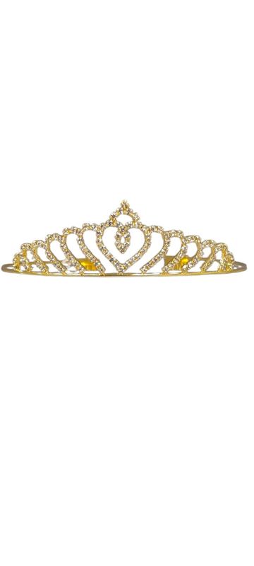 Rhinestone  Tiara Gold
