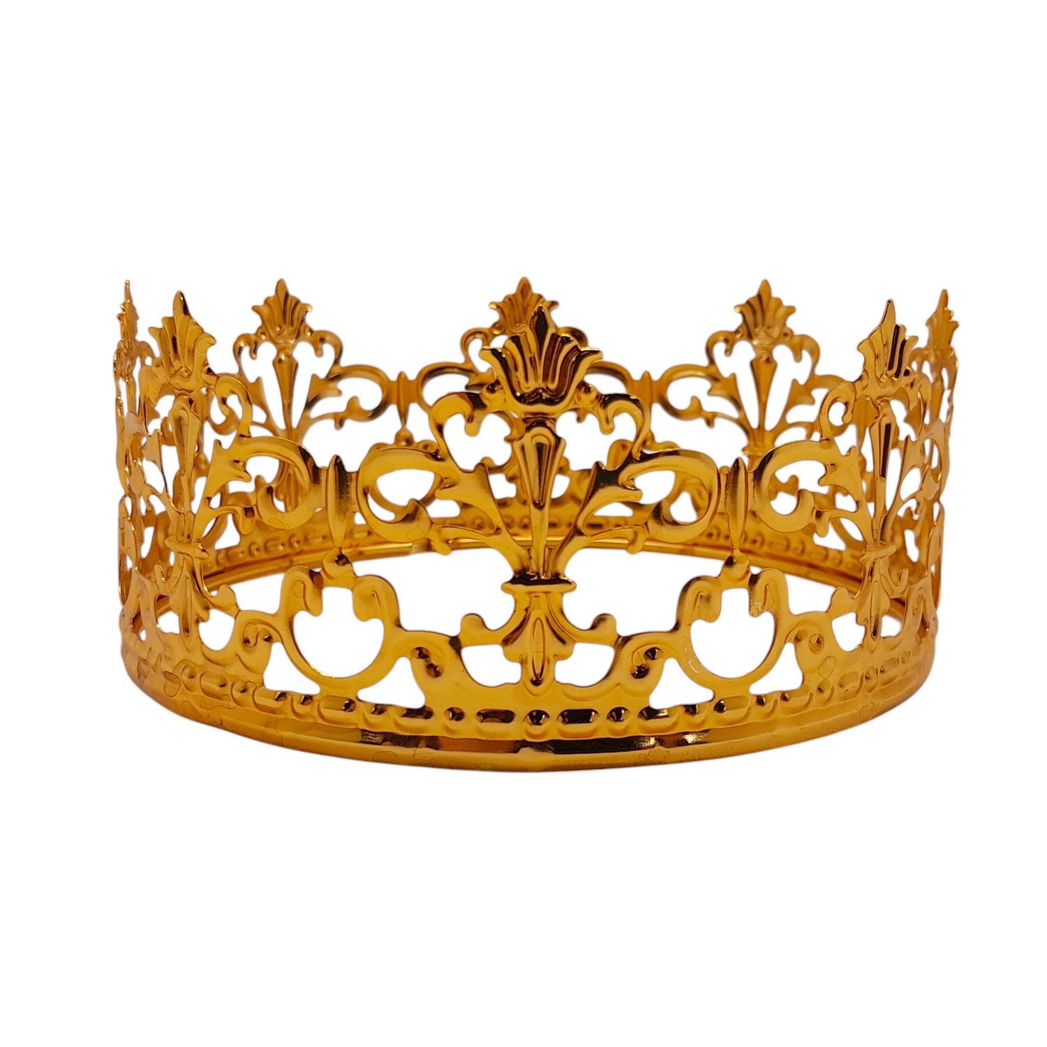5.25&quot;x2.25&quot; Metal Crown Gold