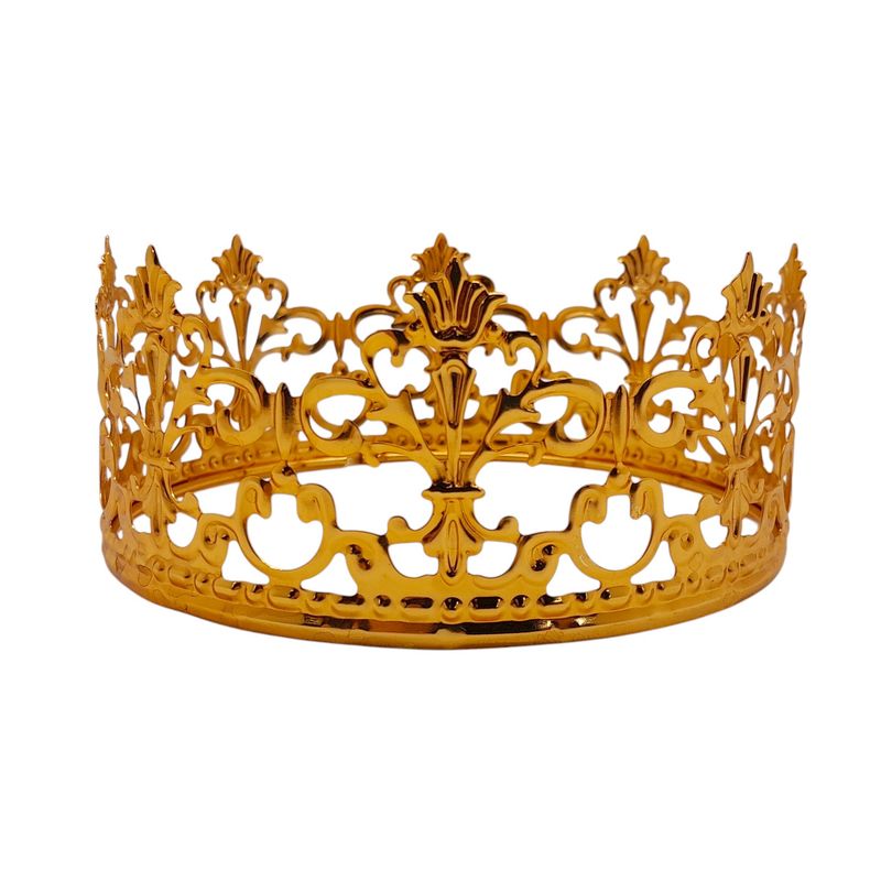 5.25&quot;x2.25&quot; Metal Crown Gold