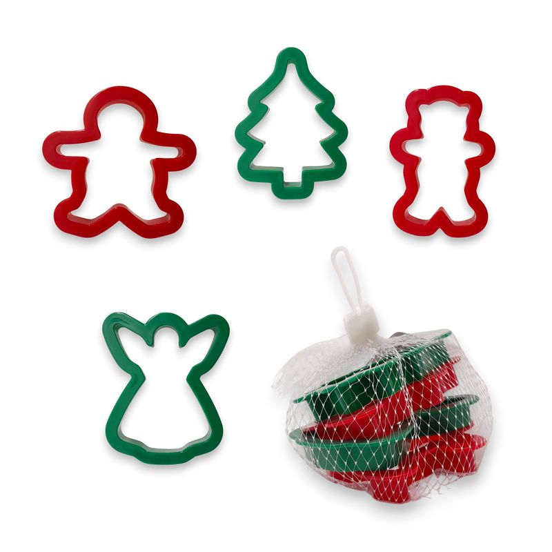 4pc Plastic Christmas Cookie Cutters