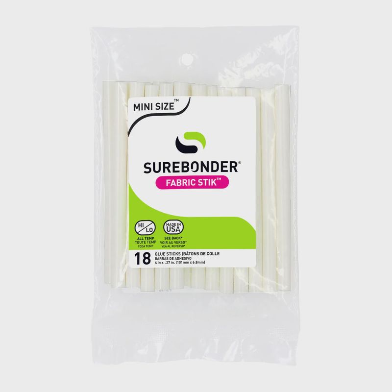 18pc 4&quot; Mini Size Fabric Hot Glue Sticks