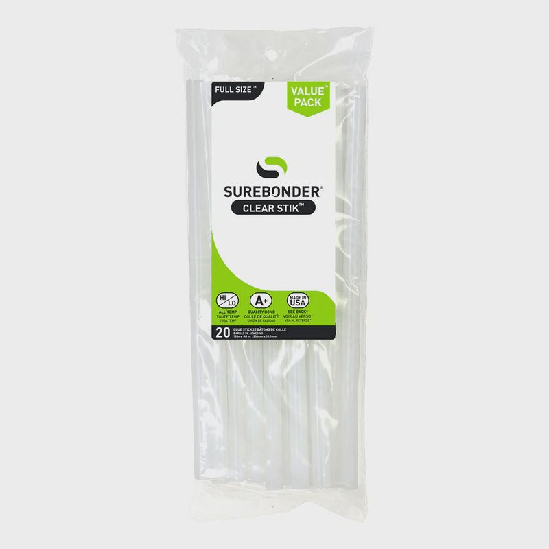 20pc 10" Full Size Hot Glue Sticks Clear 20pc 10" Full Size Hot Glue Sticks Clear