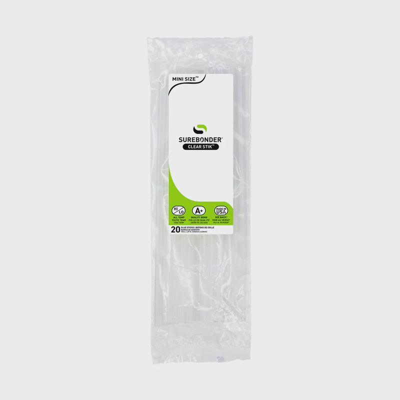 20pc 10" Mini Size Hot Glue Sticks Clear 20pc 10" Mini Size Hot Glue Sticks Clear