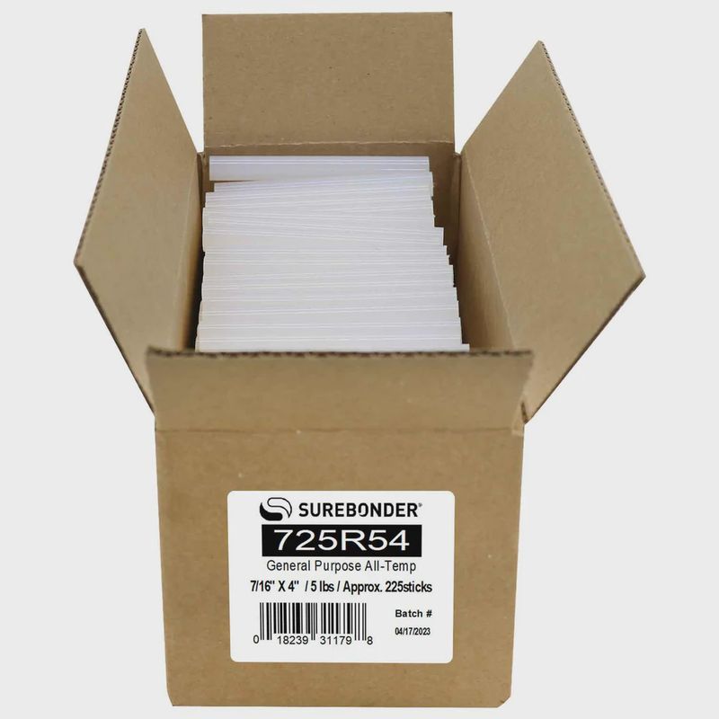 5lb 4&quot; Full Size Hot Glue Sticks  All Temp Clear