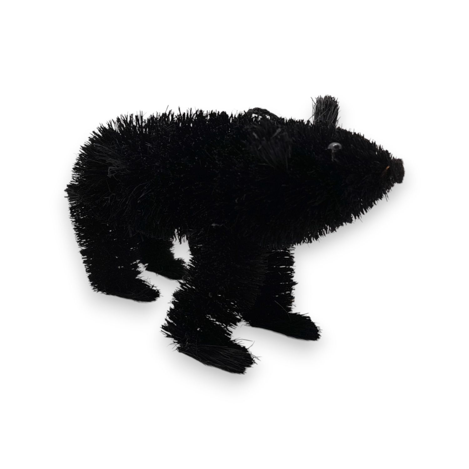 6.5&quot;x2.5&quot;x4&quot; Sisal Standing Black Bear Ornament