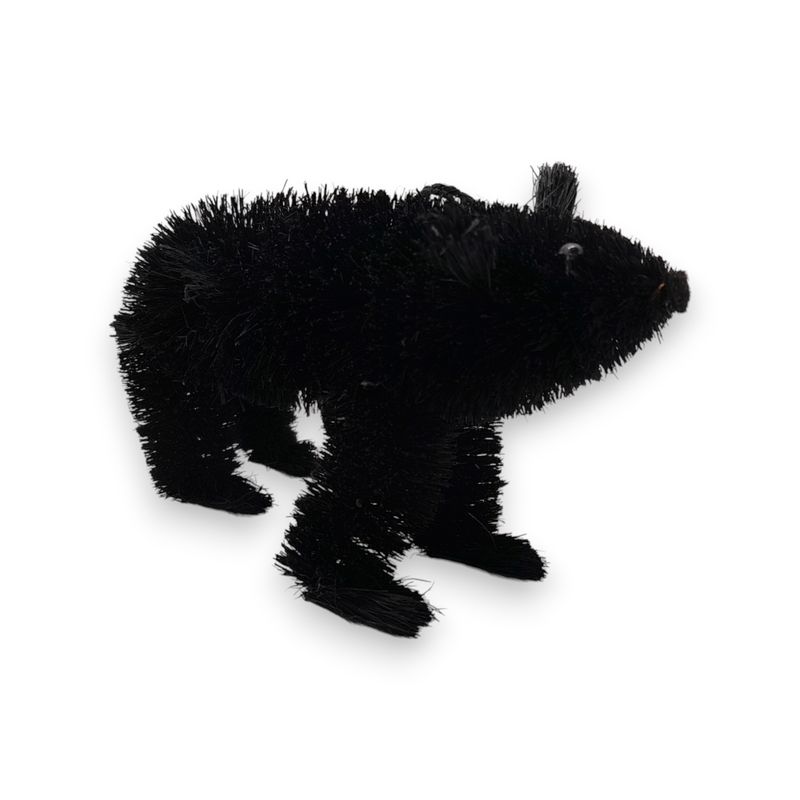 6.5&quot;x2.5&quot;x4&quot; Sisal Standing Black Bear Ornament