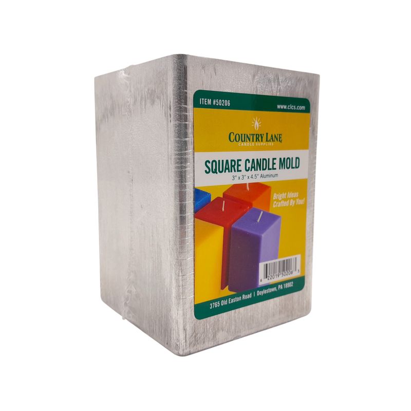 3&quot;x3&quot;x4.5&quot; Square Aluminum Candle Mold