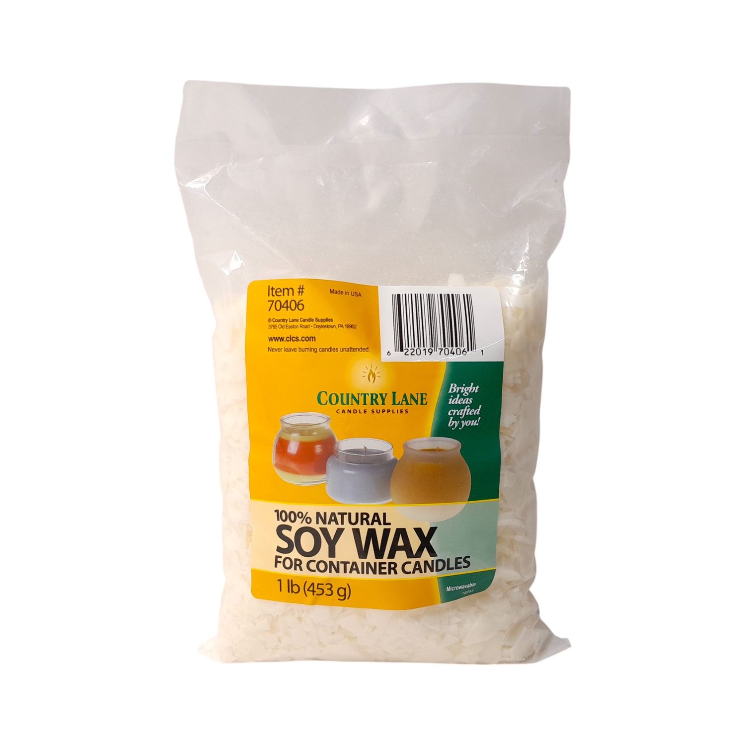 1lb Natural Soy Wax Flakes