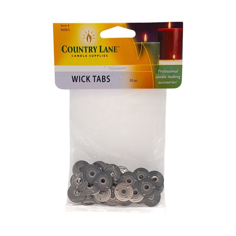 50pc 15mm Round Wick Tabs