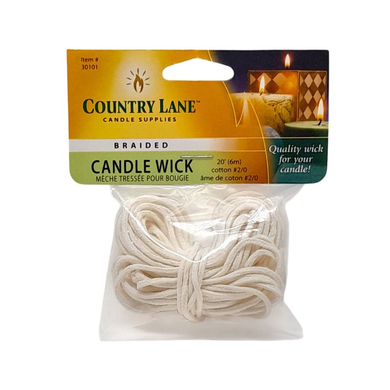 20' Small Braided Bleached Cotton Candle Wick 20' Small Braided Bleached Cotton Candle Wick