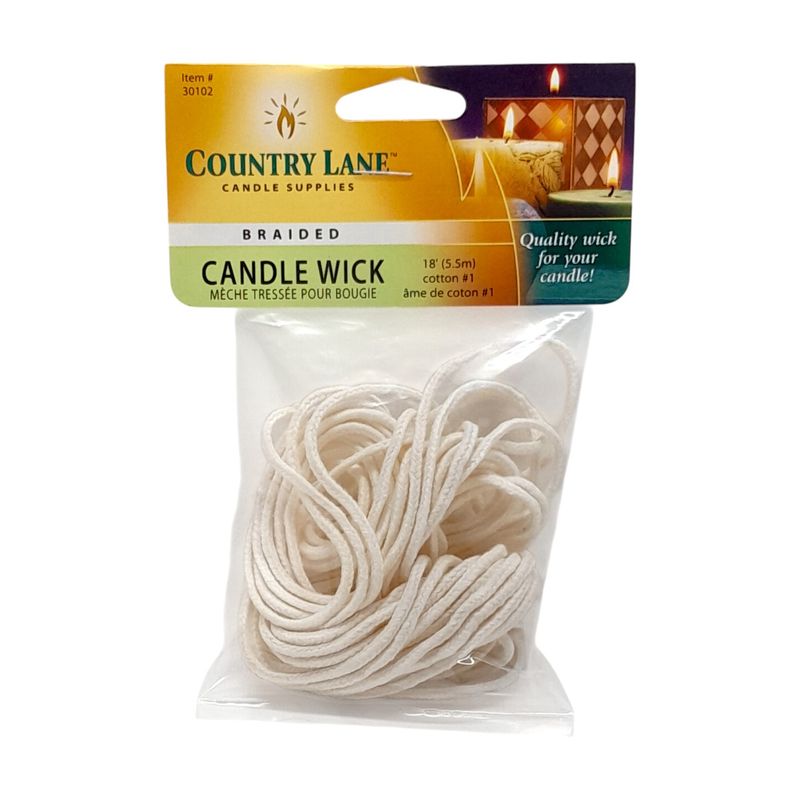 18' Medium Braided Bleached Cotton Candle Wick 18' Medium Braided Bleached Cotton Candle Wick