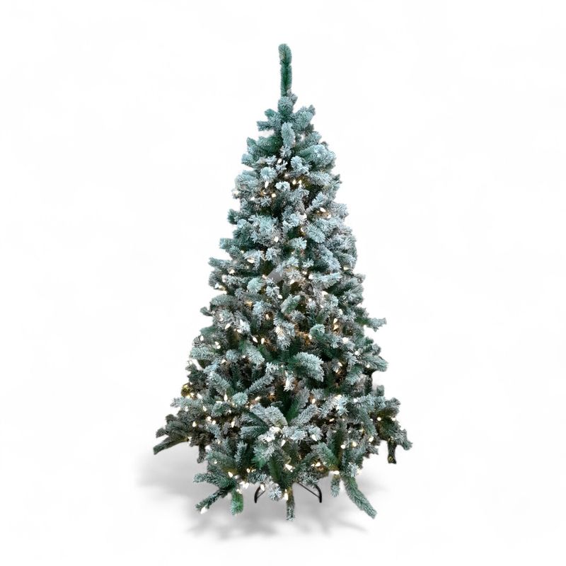 7.5&#39; Led Rocky Mountain Pine Tree Flocked