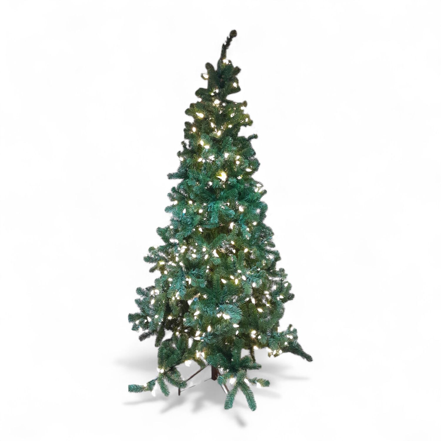 7.5&#39; Led Slim Italian Fir Tree Green