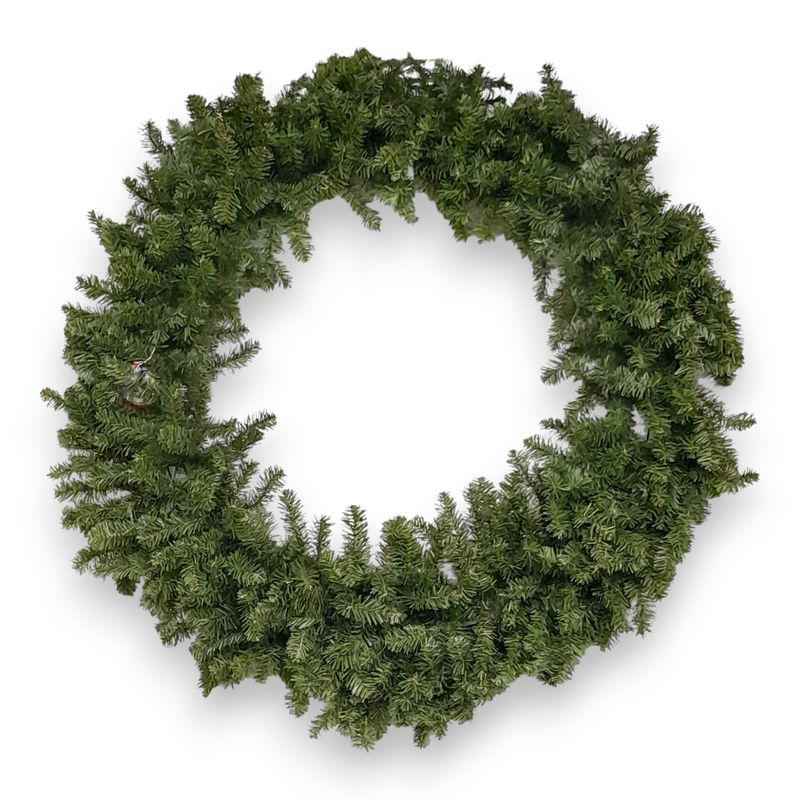 60&quot; Canadian Pine Double Wreath Green