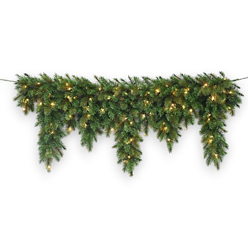 6&#39; Led Fireplace Garland Green