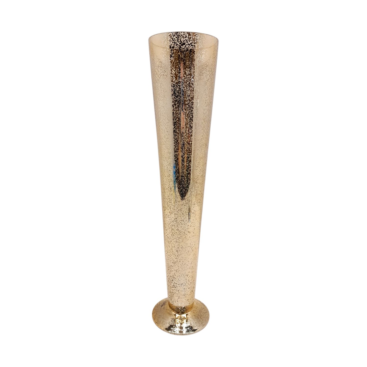 24" Mercury Tapered Vase Gold (Glass)