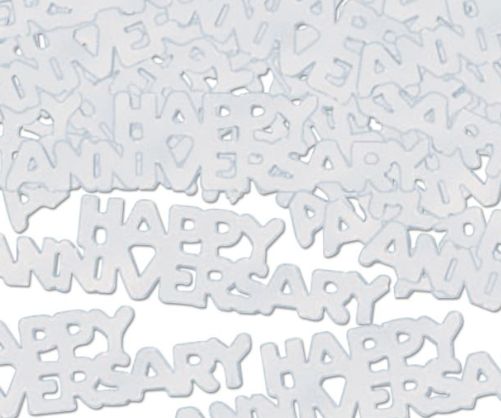 1/2oz Happy Anniversary Confetti Silver 1/2oz Happy Anniversary Confetti Silver