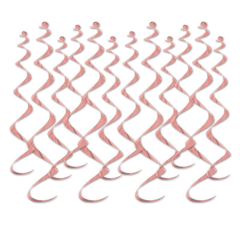 12pc 13.5" & 25" Metallic Whirls Rose Gold 12pc 13.5" & 25" Metallic Whirls Rose Gold