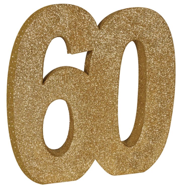 8"x8"x1" "60" 3-D Glittered Centerpiece 8"x8"x1" "60" 3-D Glittered Centerpiece