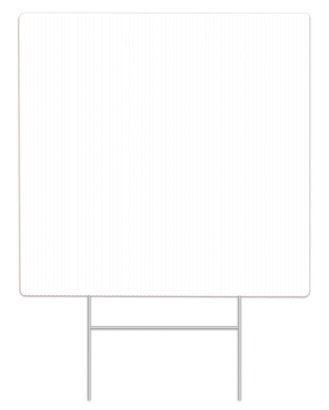 19&quot;x19&quot; Blank Yard Sign White
