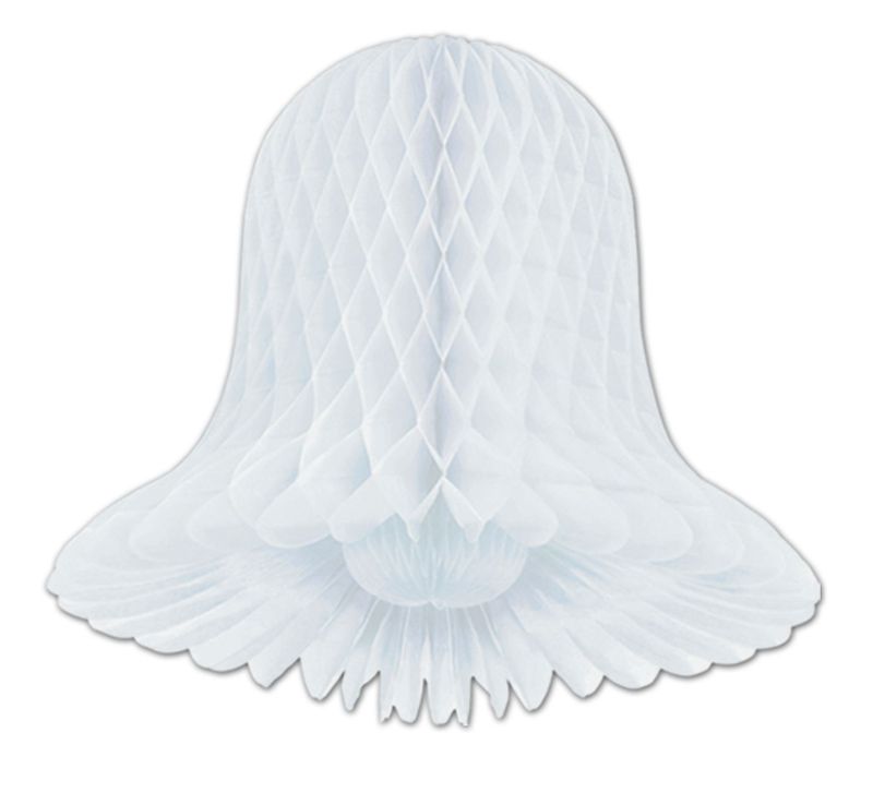 2pc 11" Hanging Westminster Tissue Bells White 2pc 11" Hanging Westminster Tissue Bells White