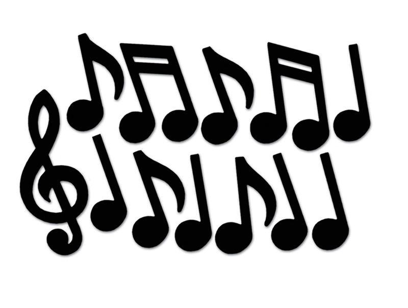 12pc 12"-21" Double Sided Musical Note Cutouts 12pc 12"-21" Double Sided Musical Note Cutouts